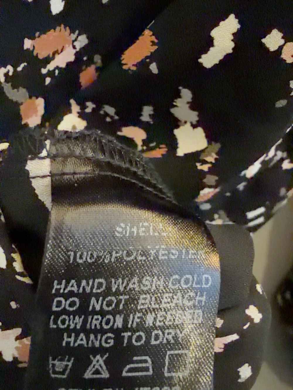 Reset by Jane Abstract Print Button Front Blouse Black Size M - Picture 5 of 10